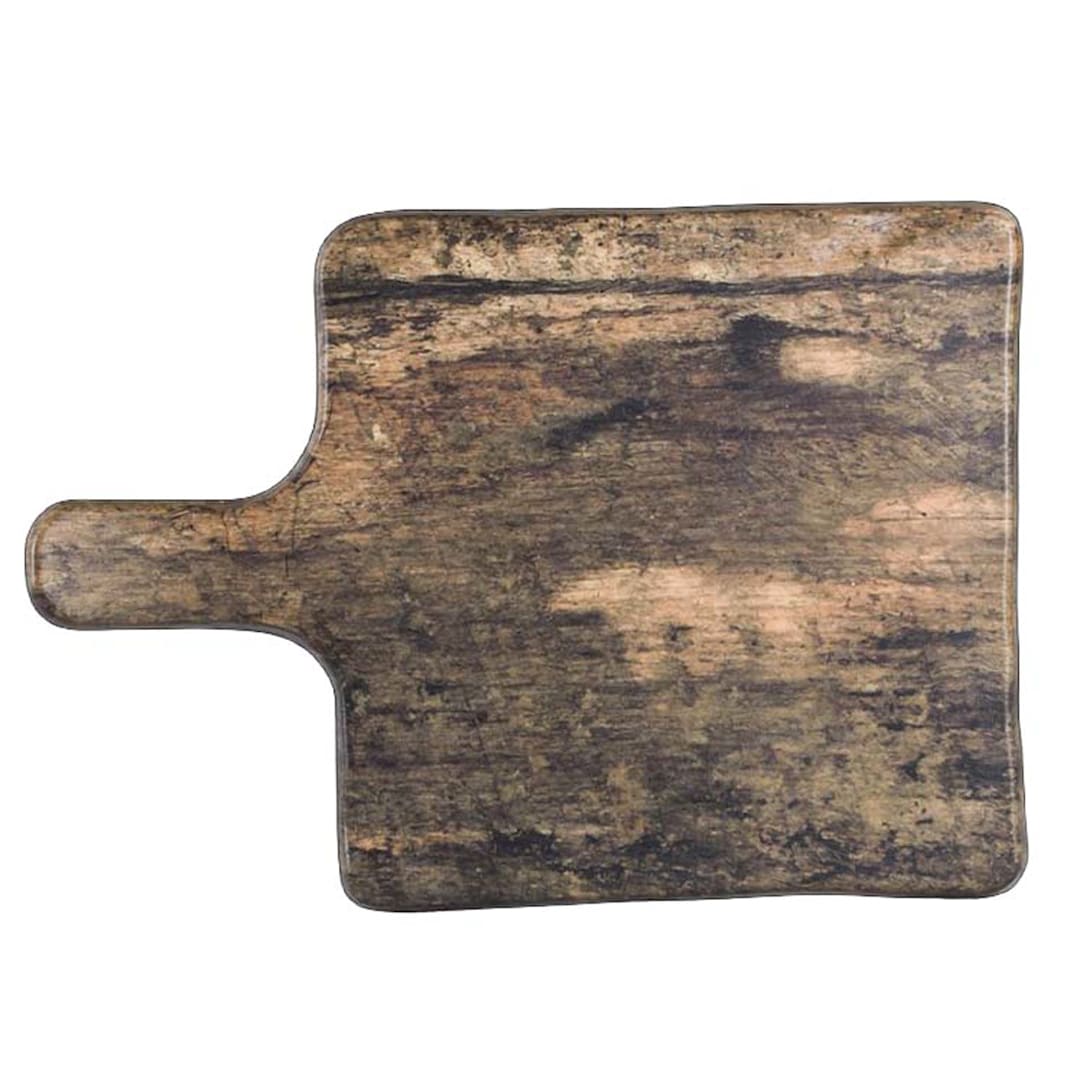 Delfin 7044DD094 Barnwood 10" Sq Melamine Serving Board