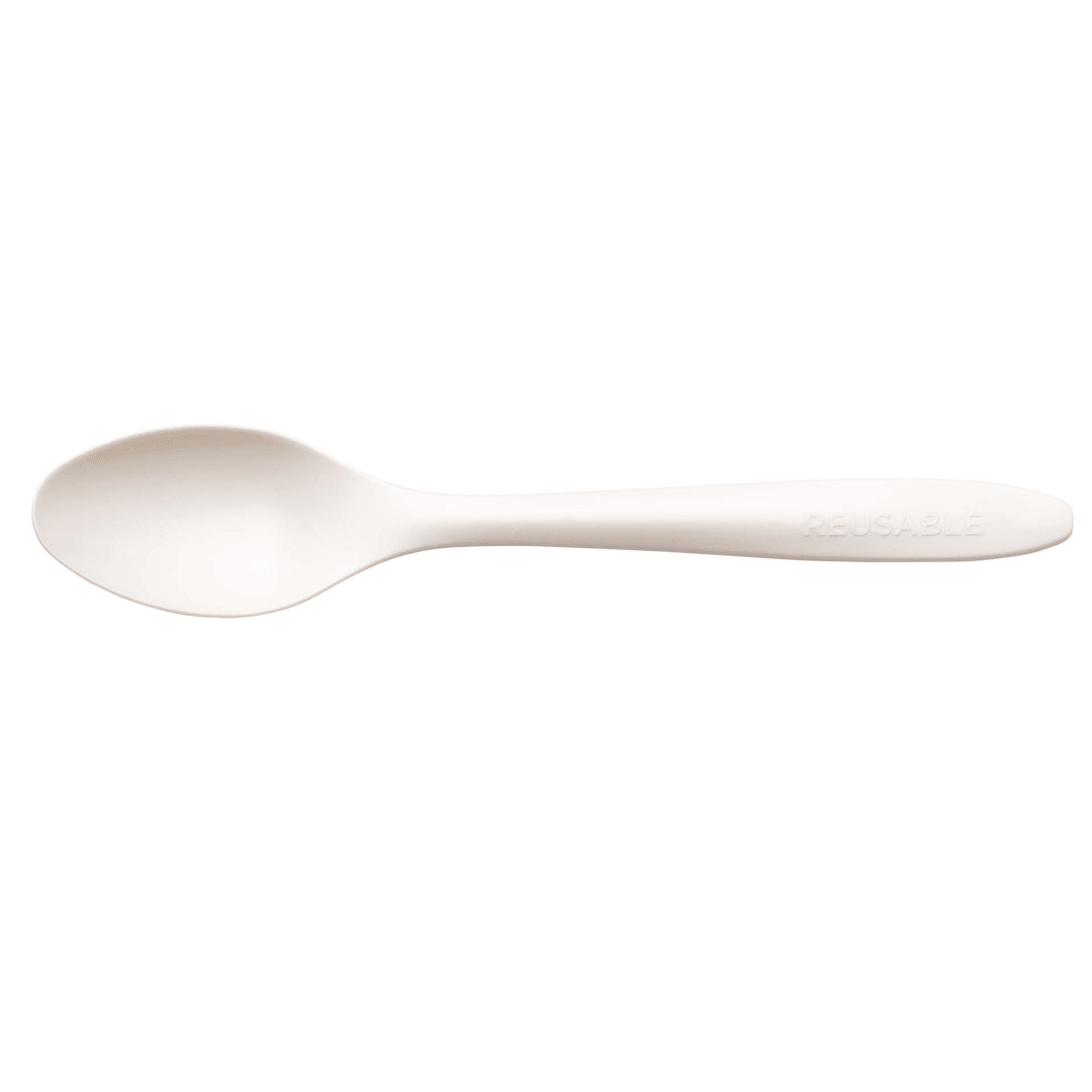 Agreenozzi OZZI-PBCUTSPOON-W Wht Plant Based Reusable Spoon