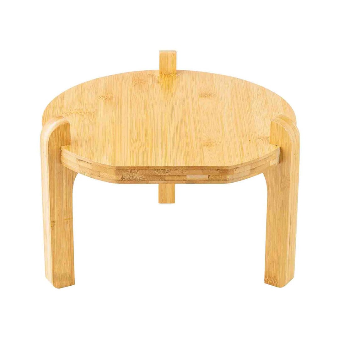 TableCraft 13379 Bamboo 11.25 x 11.25 x 8 in. Beverage Dispenser Stand