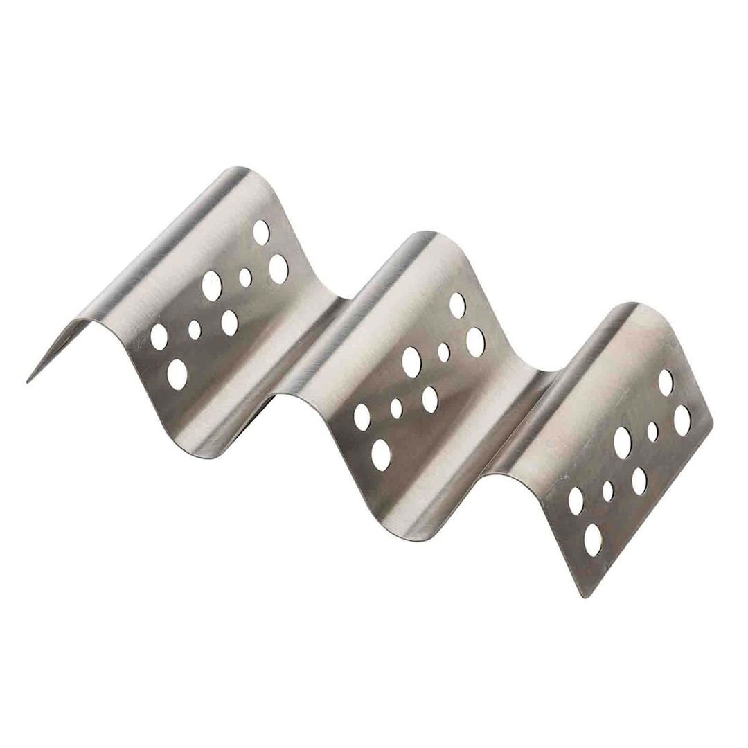 TableCraft 13386 S/S Stamped Circle Taco Taxi f/ 2-3 Tacos