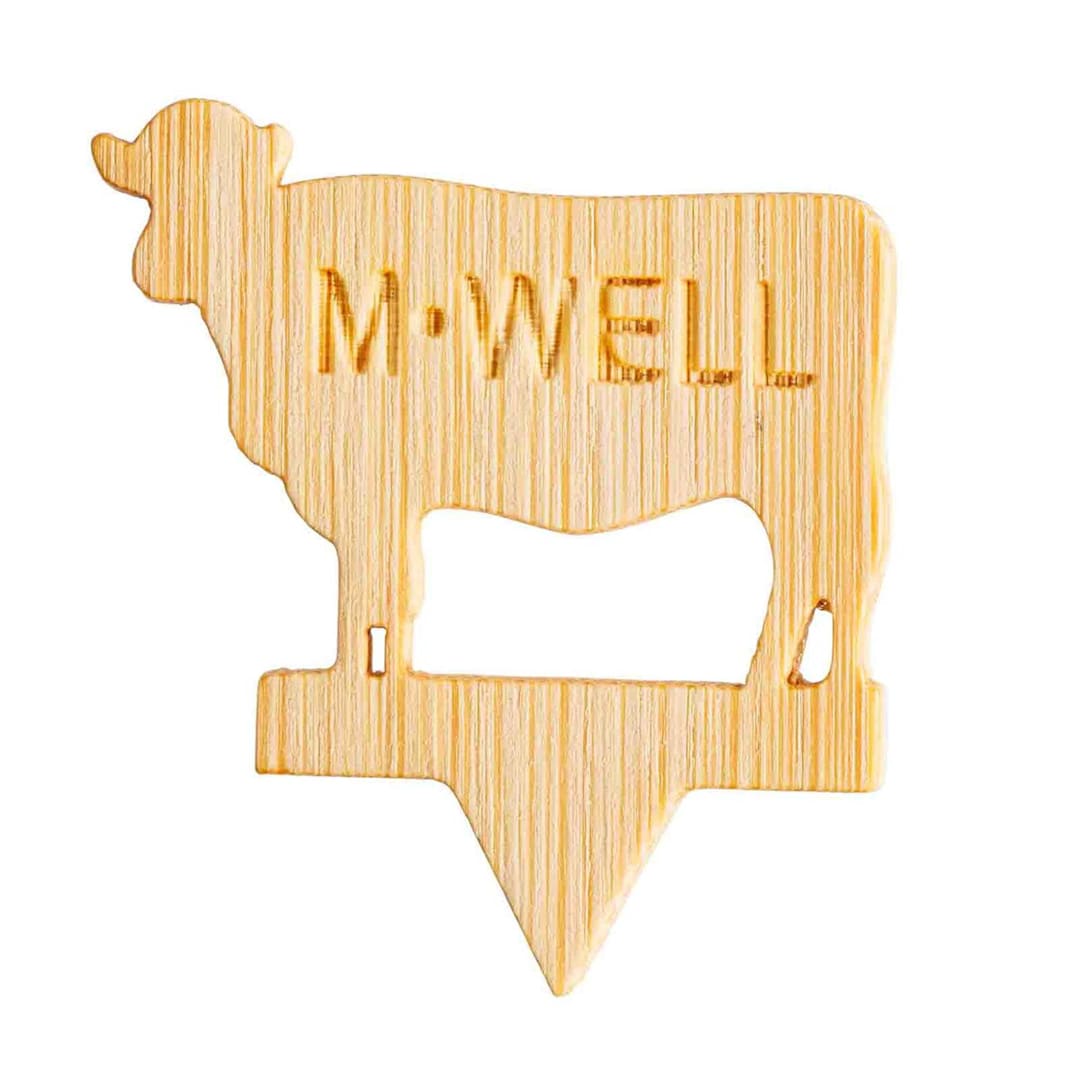 TableCraft 13113 Med-Well Cow-Shape Steak Marker