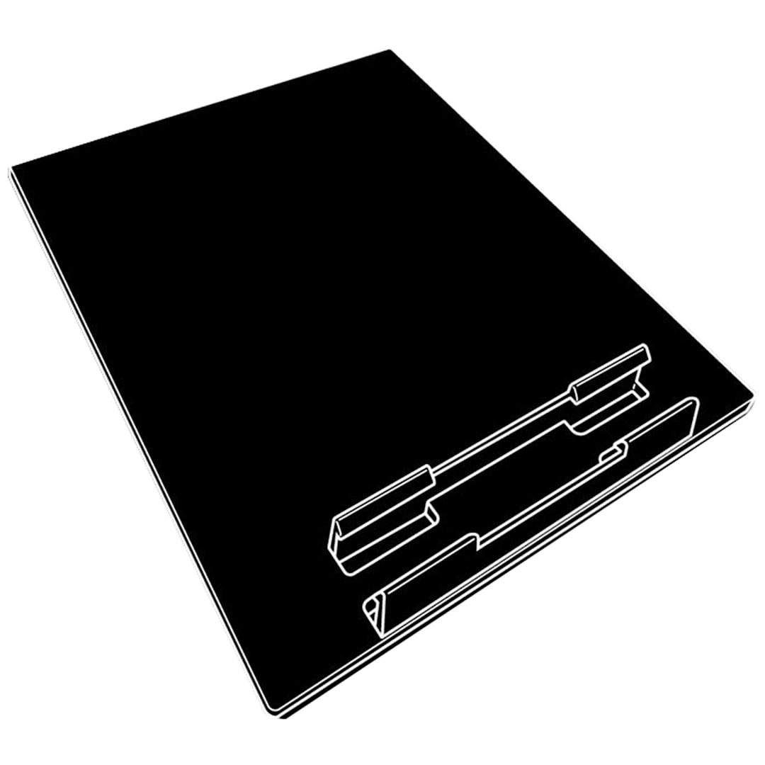 Darling Foodservice Flat Shovel 4.5 x 5.5 Sign Hldr w/ Blk Base
