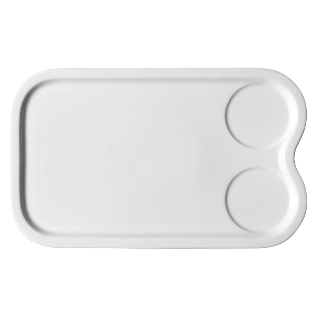 RAK Porcelain MSRIN33 Ivoris 13 x 8-5/8 in. Tray w/ 2 Indents - 6 / CS