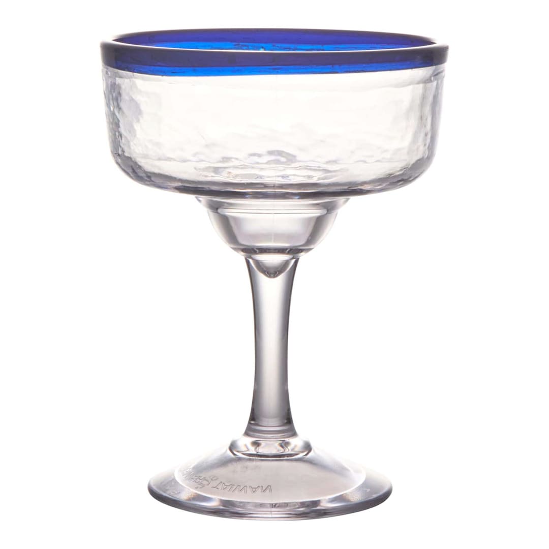 G.E.T. SOL-16MAR-CL Solera 16 oz SAN Margarita Glass w/ Blue Rim