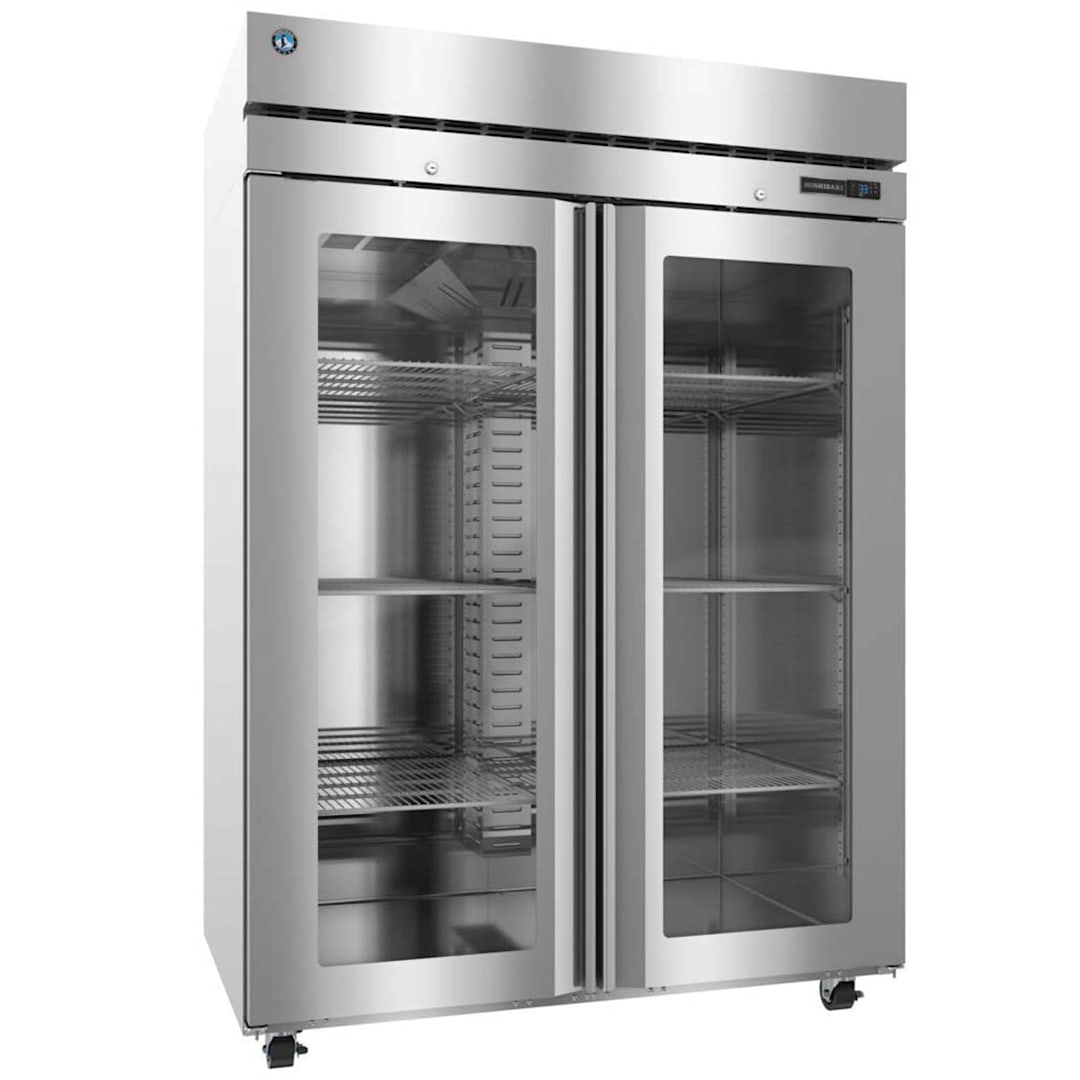 Hoshizaki R2A-FGE Full Glass Door 2 Section Upright Refrigerator