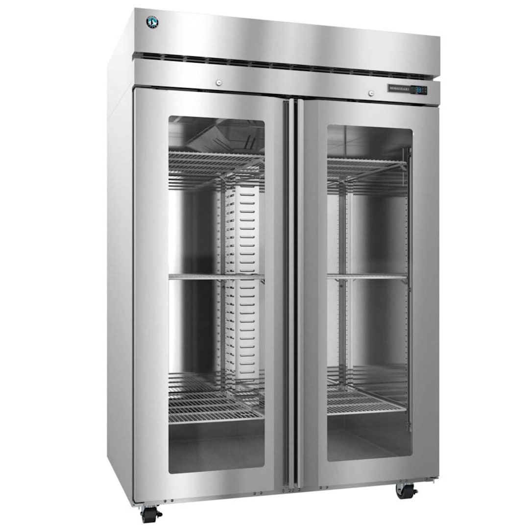 Hoshizaki R2A-FGEN Full Glass Door 2-Sect. Narrow Upright Refrigerator