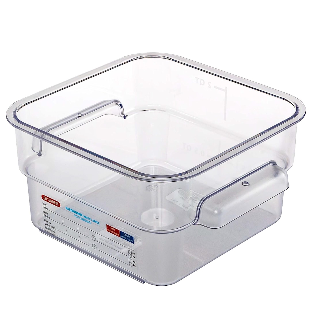 Araven 91900 2 Qt Square Food Storage Container