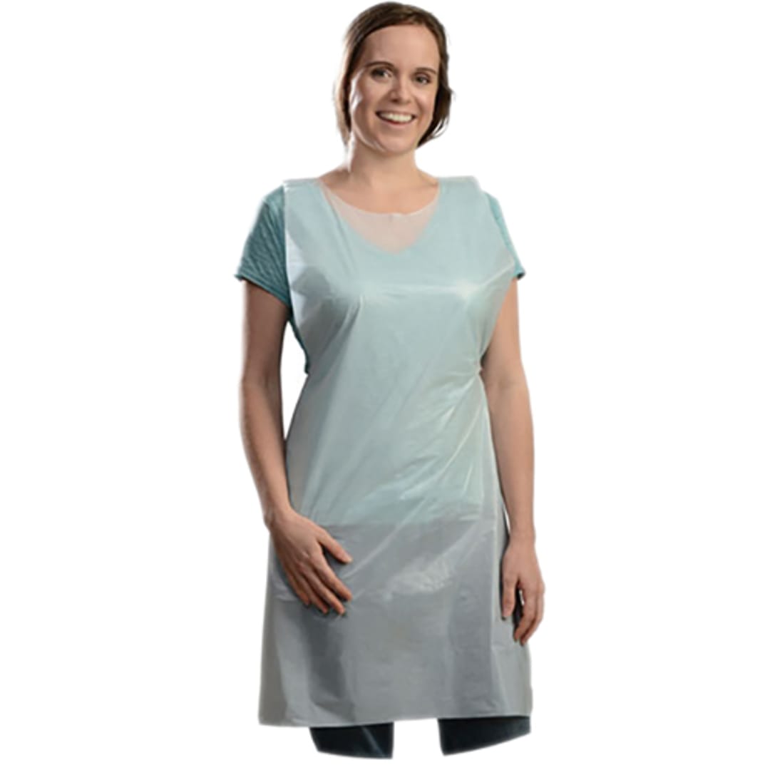 Tradex P2846 Disposable White Poly Foodservice Apron