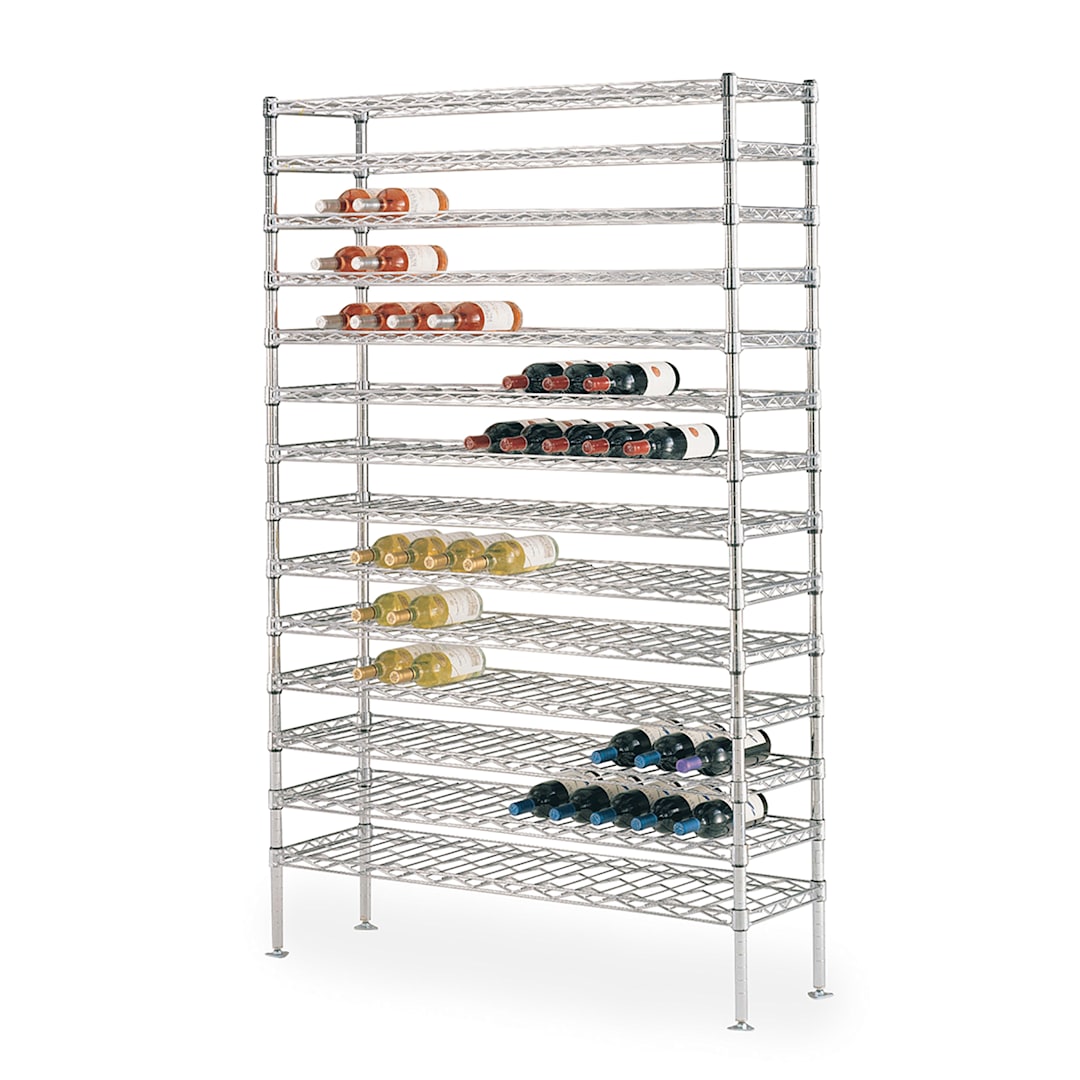 Metro WC258C Super Erecta Chrome 14 x 48 x 86-3/4 Cradle Wine Shelving