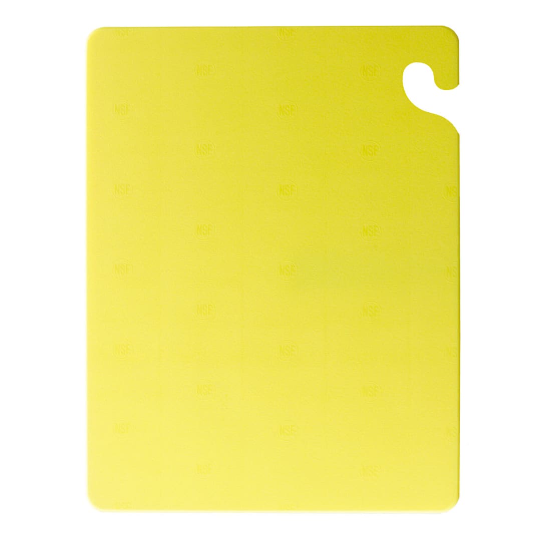 San Jamar CB182412YL Cut-N-Carry Yellow 18 x 24" Cutting Board
