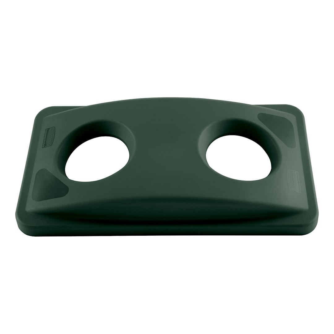 Rubbermaid FG269288GRN Slim Jim Green Bottle / Can Recycling Top