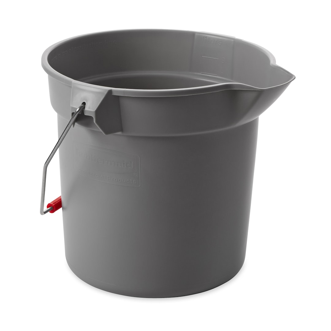 Rubbermaid FG296300GRAY BRUTE Gray 10 Quart. Bucket