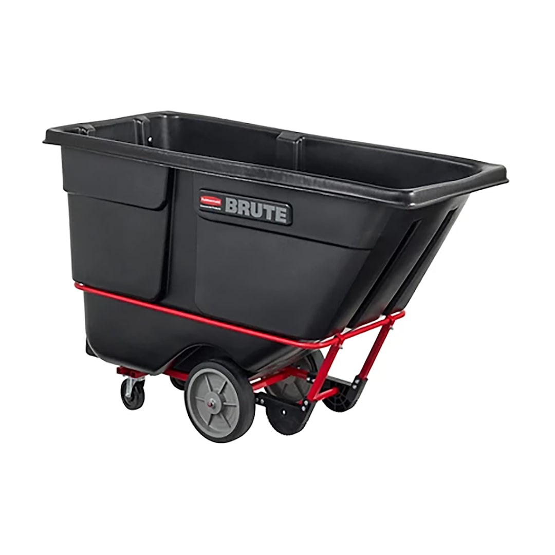 Rubbermaid FG131600BLA Black Heavy Duty 1 Cu. Yard Tilt Truck