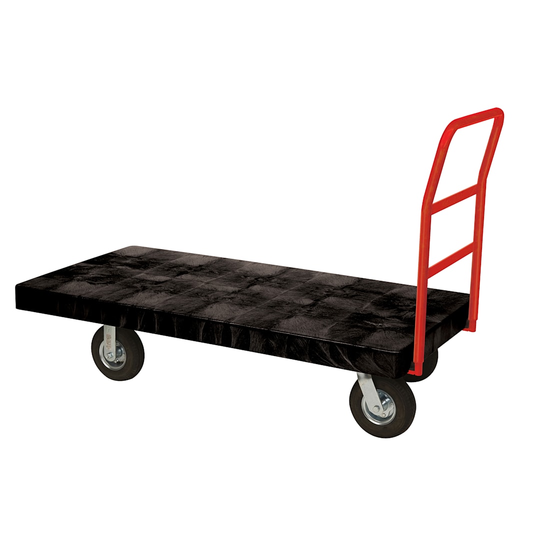 Rubbermaid FG443600BLA Black Handled Standard Duty Platform Truck