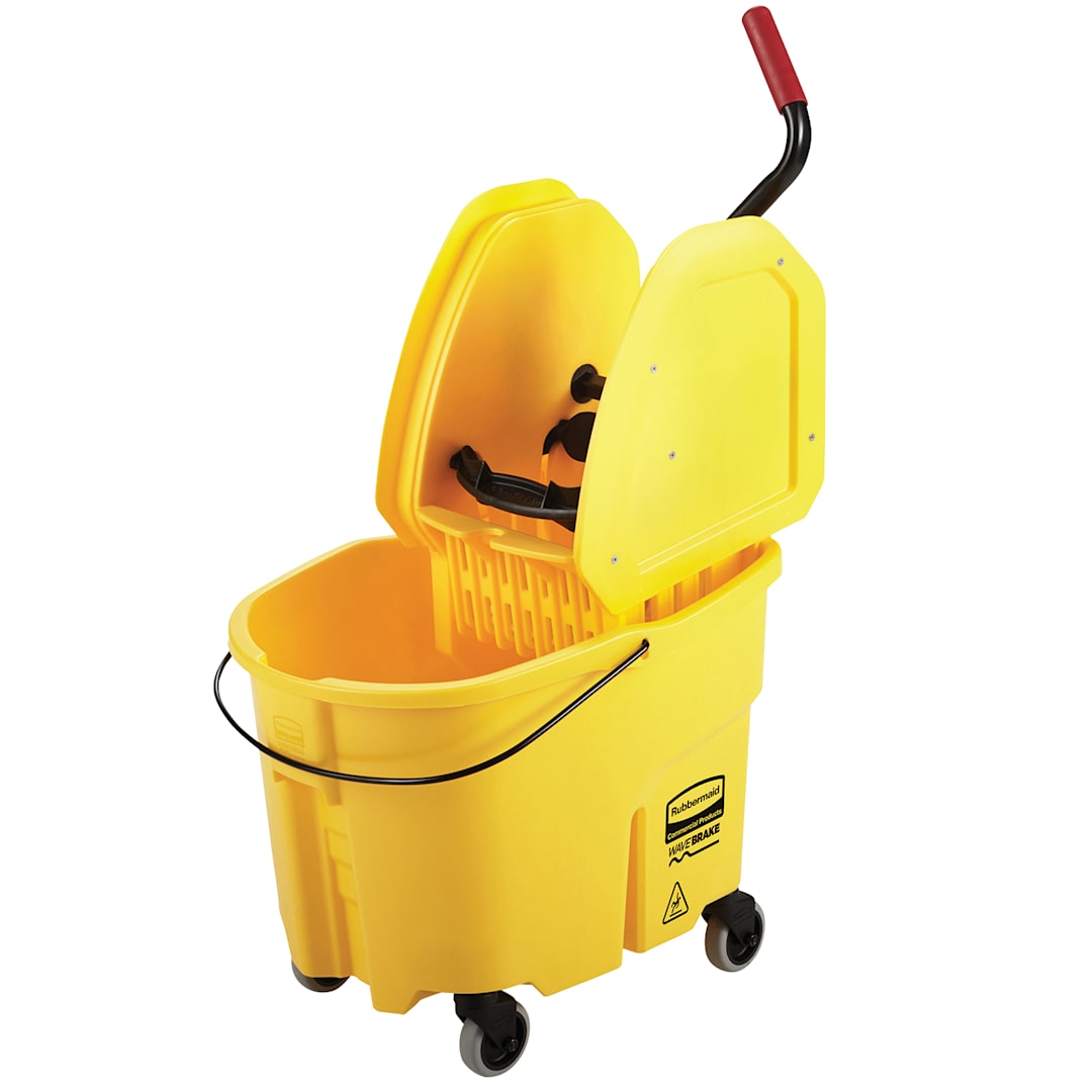 Rubbermaid FG757788YEL WaveBrake 35 Quart Down Press Wringer Combo