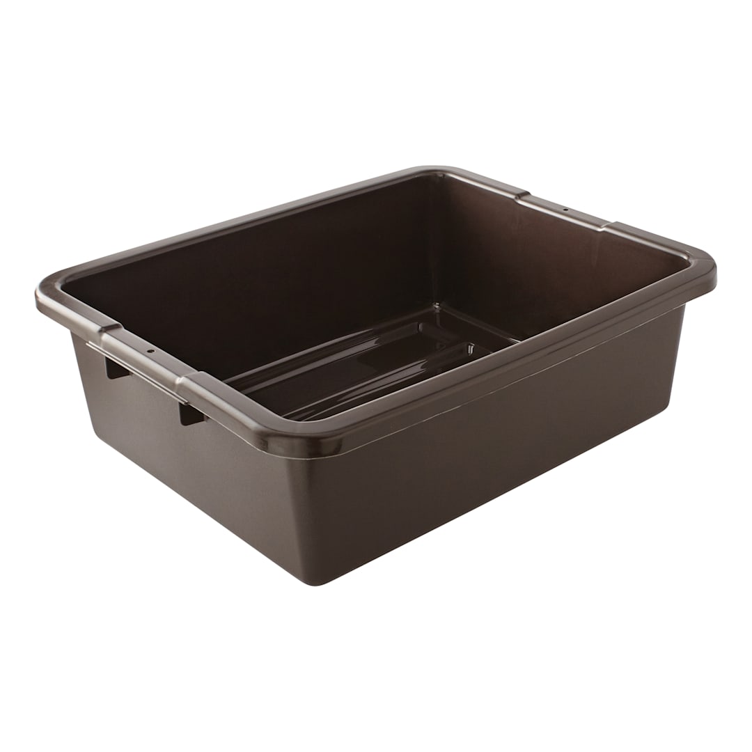 Rubbermaid FG335192 Brown Undivided 7.6 Gallon Bus / Utility Box