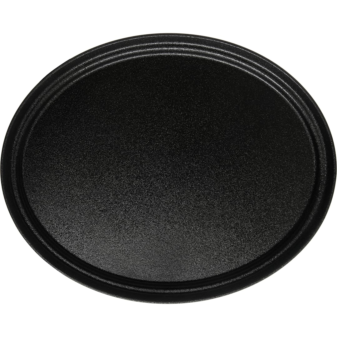 Carlisle 2500GR2004 Griptite2 Black Oval Beverage Tray