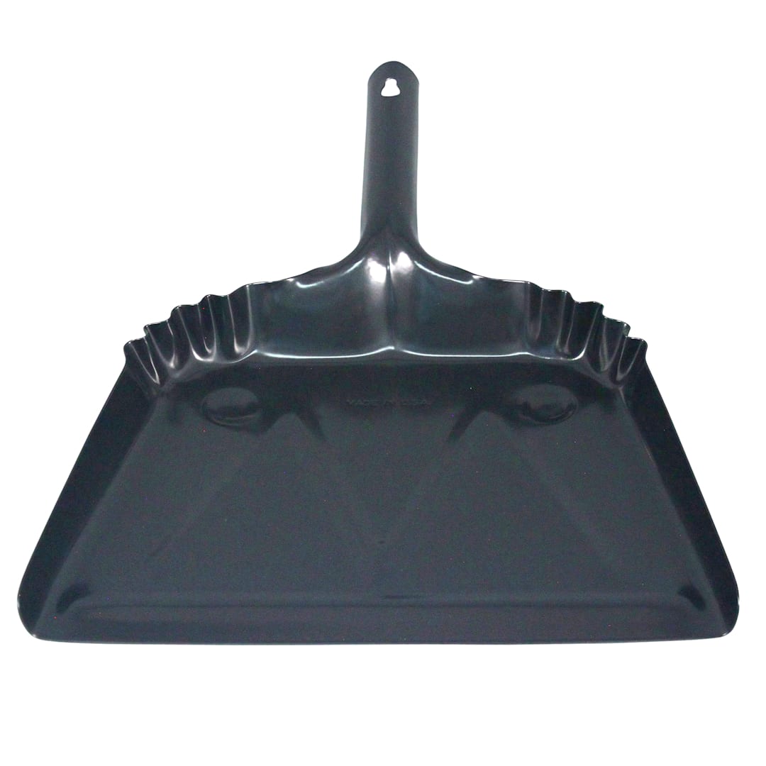 Hospeco Brands Group 12"x14" Black Metal Dust Pan