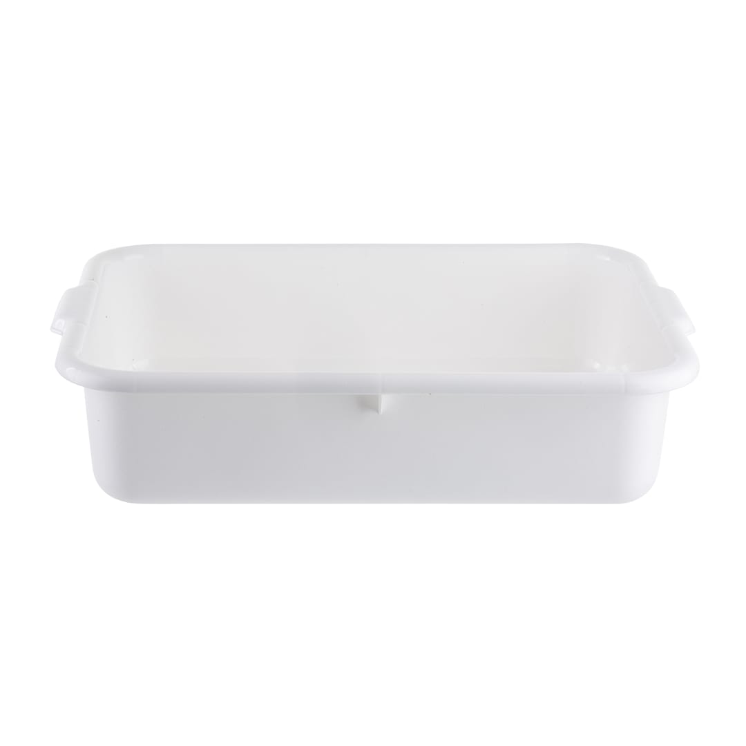 TableCraft 1529W White Polyethylene 21.5" x 15.75" Tote Box