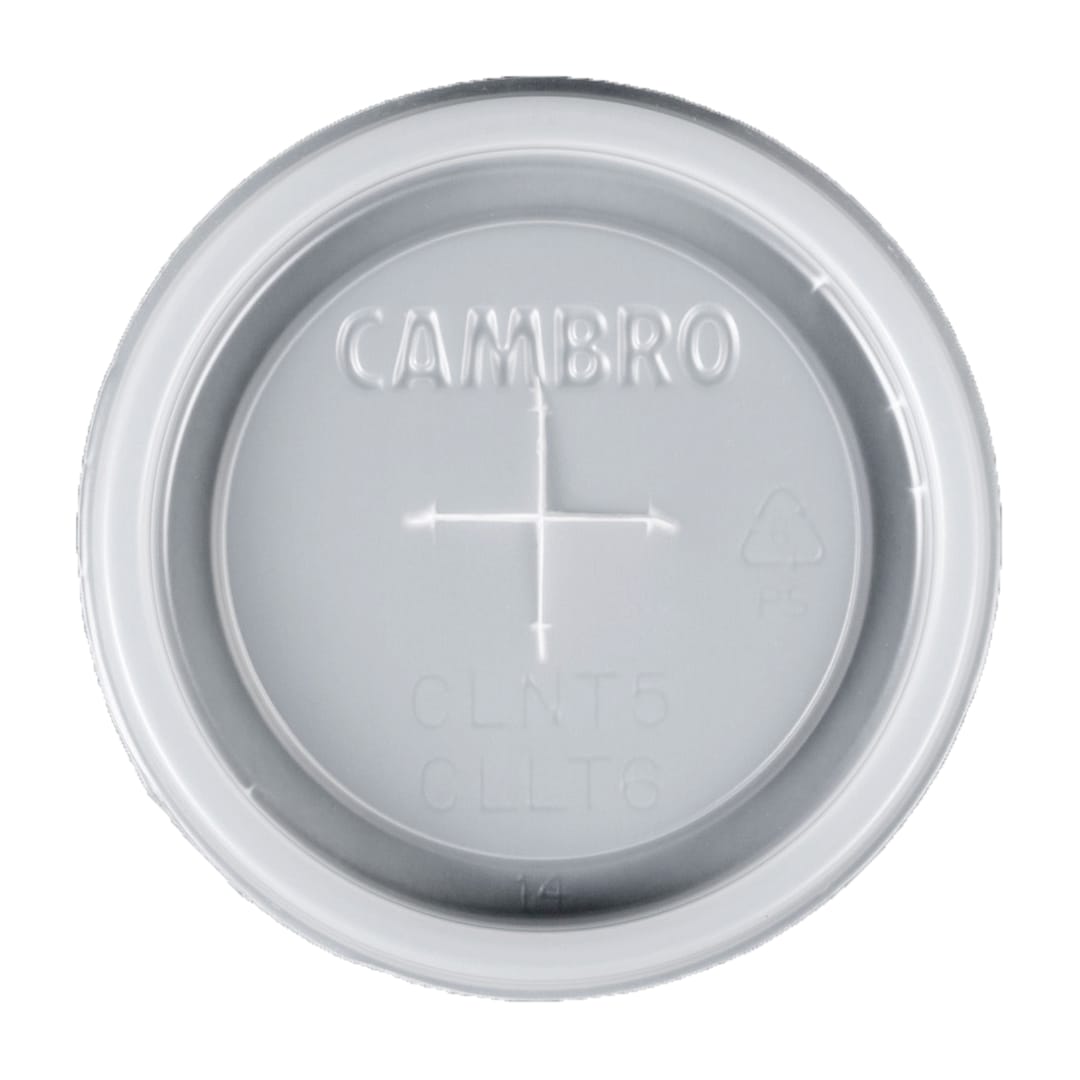 Cambro CLNT5190 Translucent NT5 Tumbler Lid w/ Straw Slot - 1500 / CS