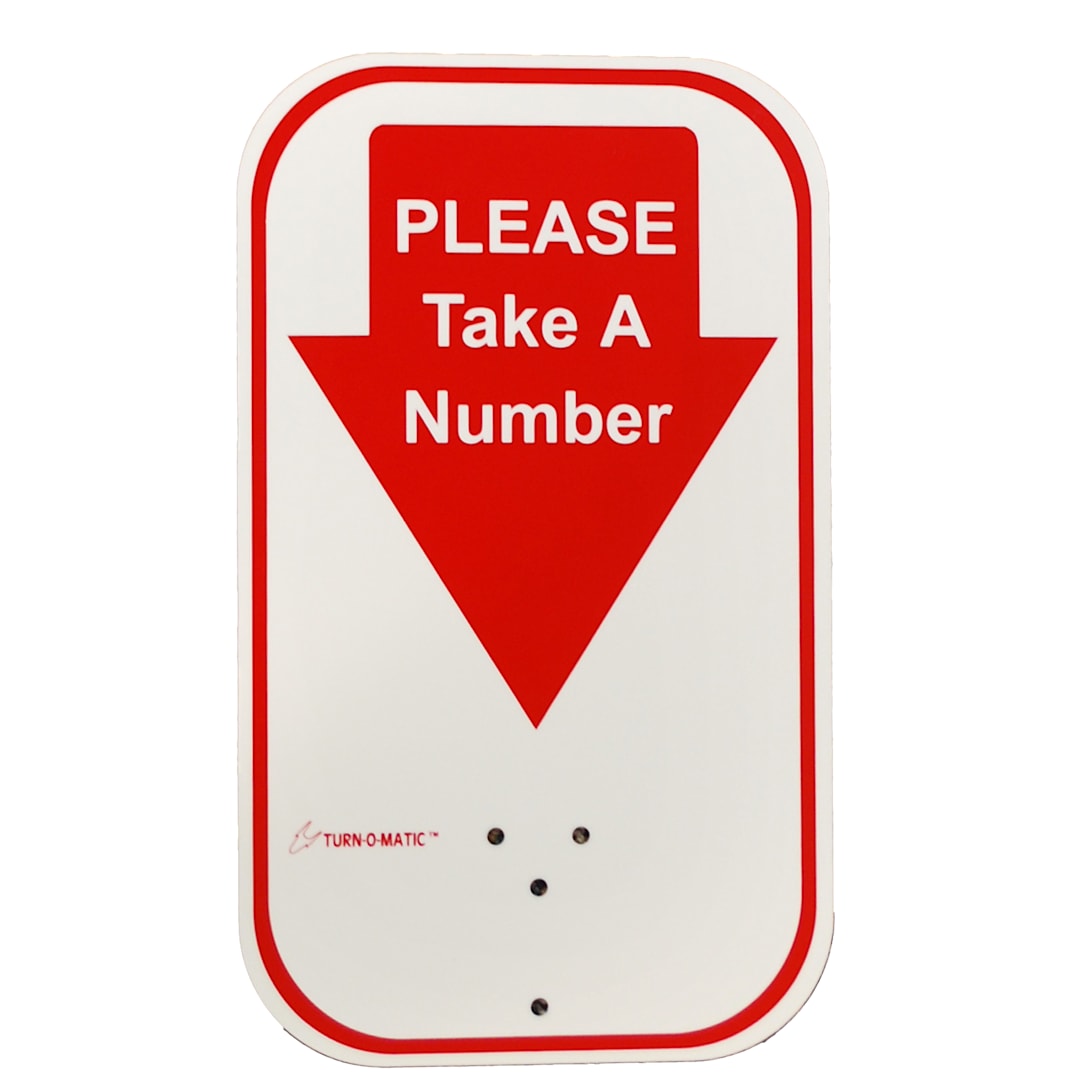 Sato 106000100 Red Take-a-Number Sign