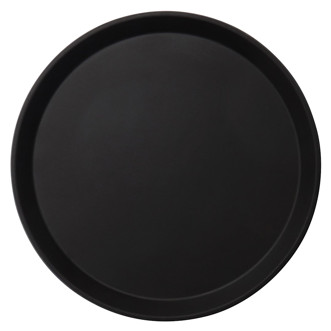 Cambro 1550CT110 Camtread Black Low Profile 16" Round Tray