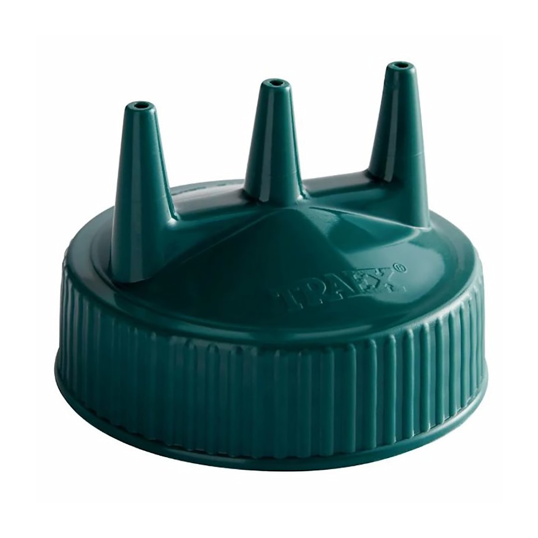 Traex 3300-191 Green Tri-Tip Cap for 24 Ounce Wide Mouth Bottle