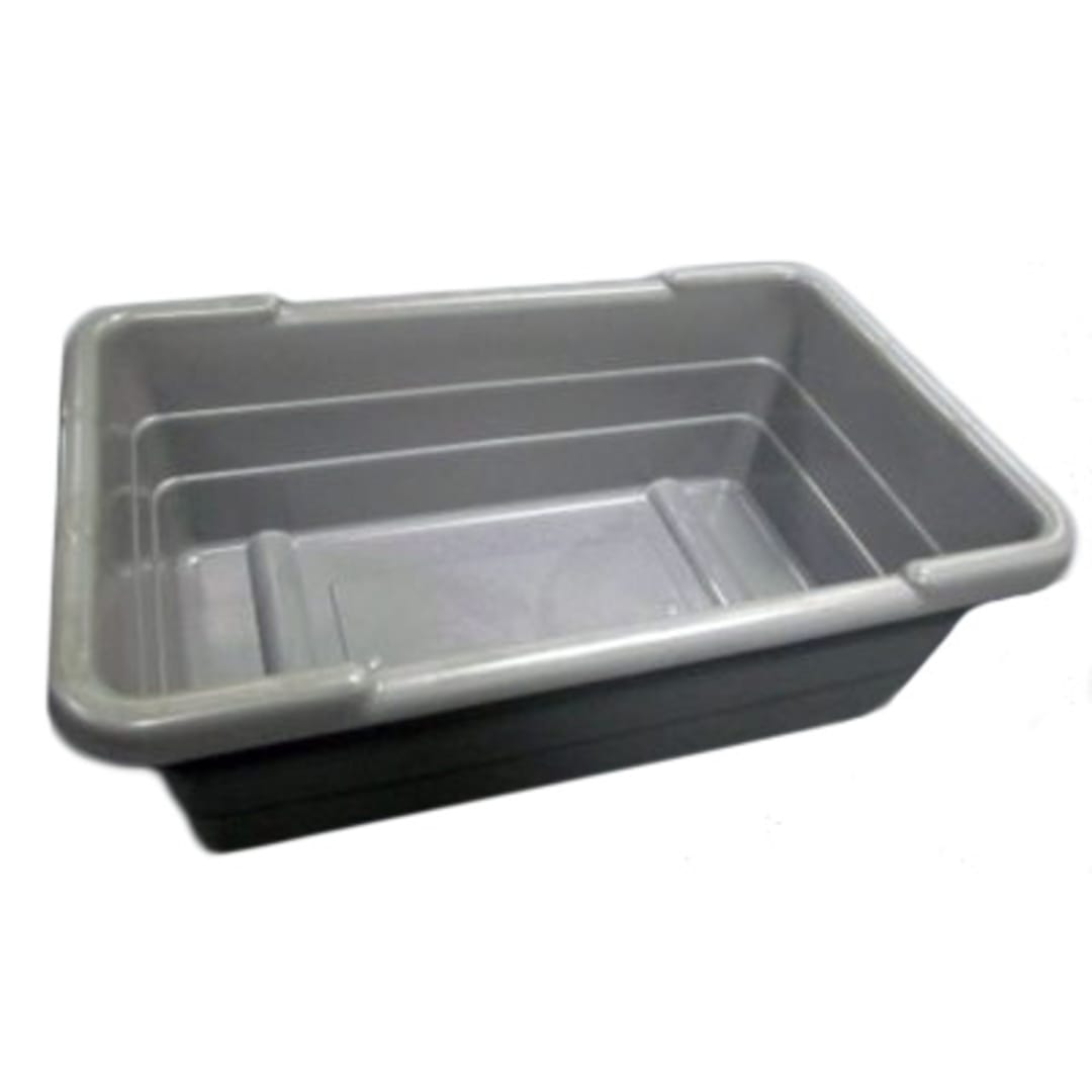 Hi-Line Plastics 010662E Crosstack Gray 25 x 15.5 x 8.75 Poly Tote Box