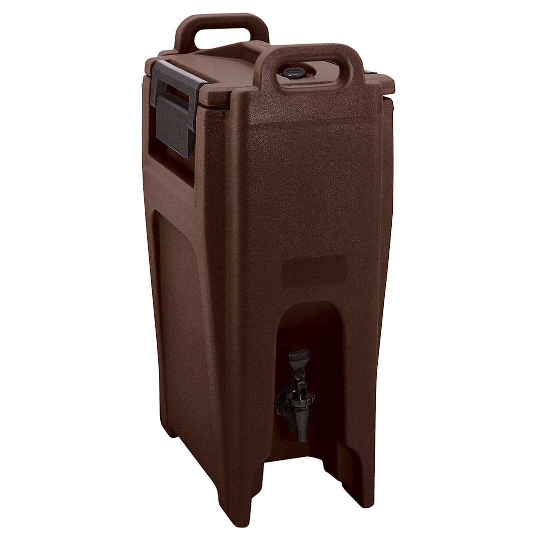 Cambro UC500131 Ultra Camtainer Dark Brown 5.25 Gal Beverage Carrier