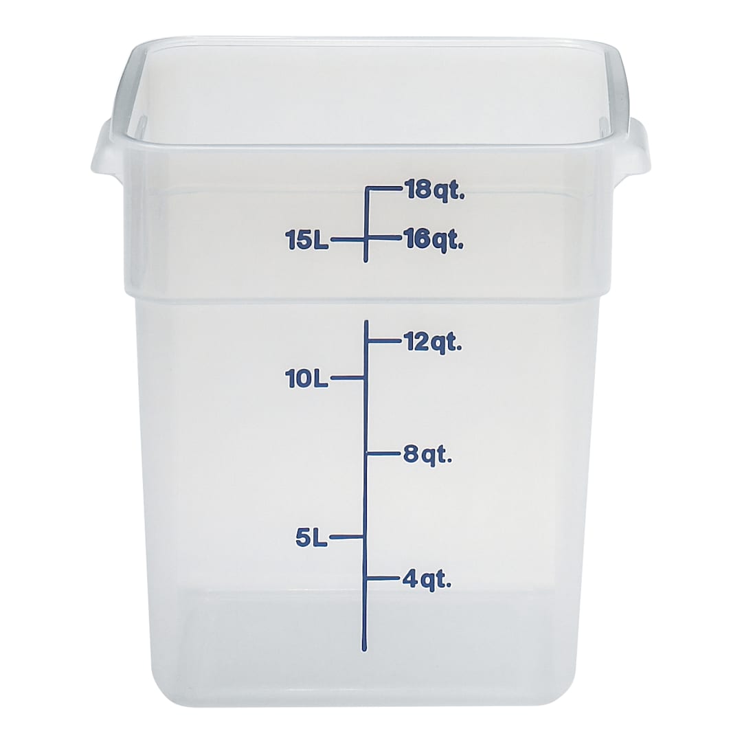 Cambro 18SFSPP190 Translucent Camwear CamSquare 18 Qt. Container