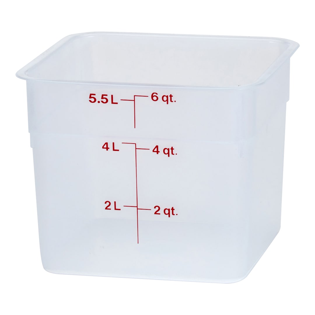 Cambro 6SFSPP190 Translucent Camwear CamSquare 6 Qt. Container