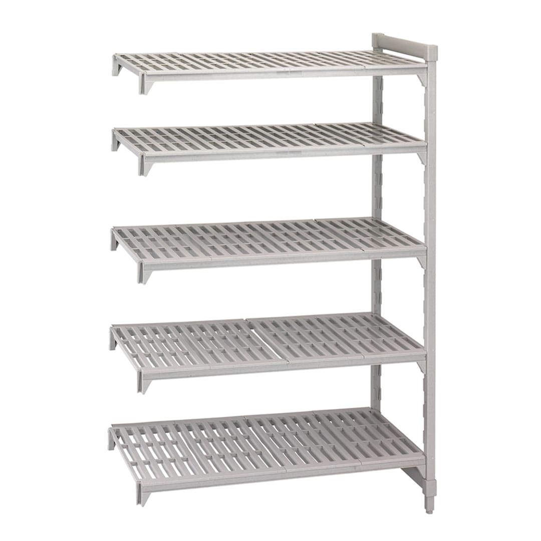Cambro CPA184872V5480 Camshelving Gray 18" x 48" Add-On 5 Shelf Unit
