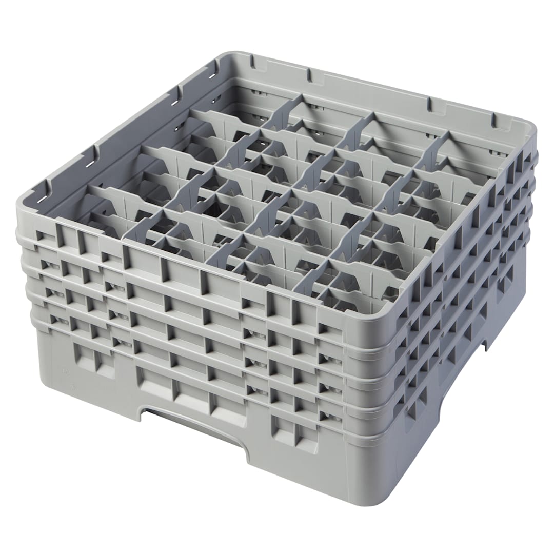 Cambro 16S800151 Camrack Soft Gray 16 Compartment Glass Rack - 2 / CS