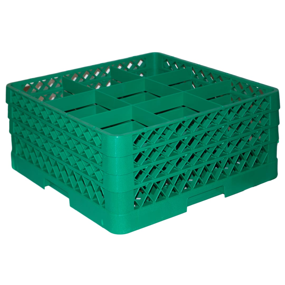 Traex® TR10FFF-19 Green 9 Compartment 3-Extender Glass Rack