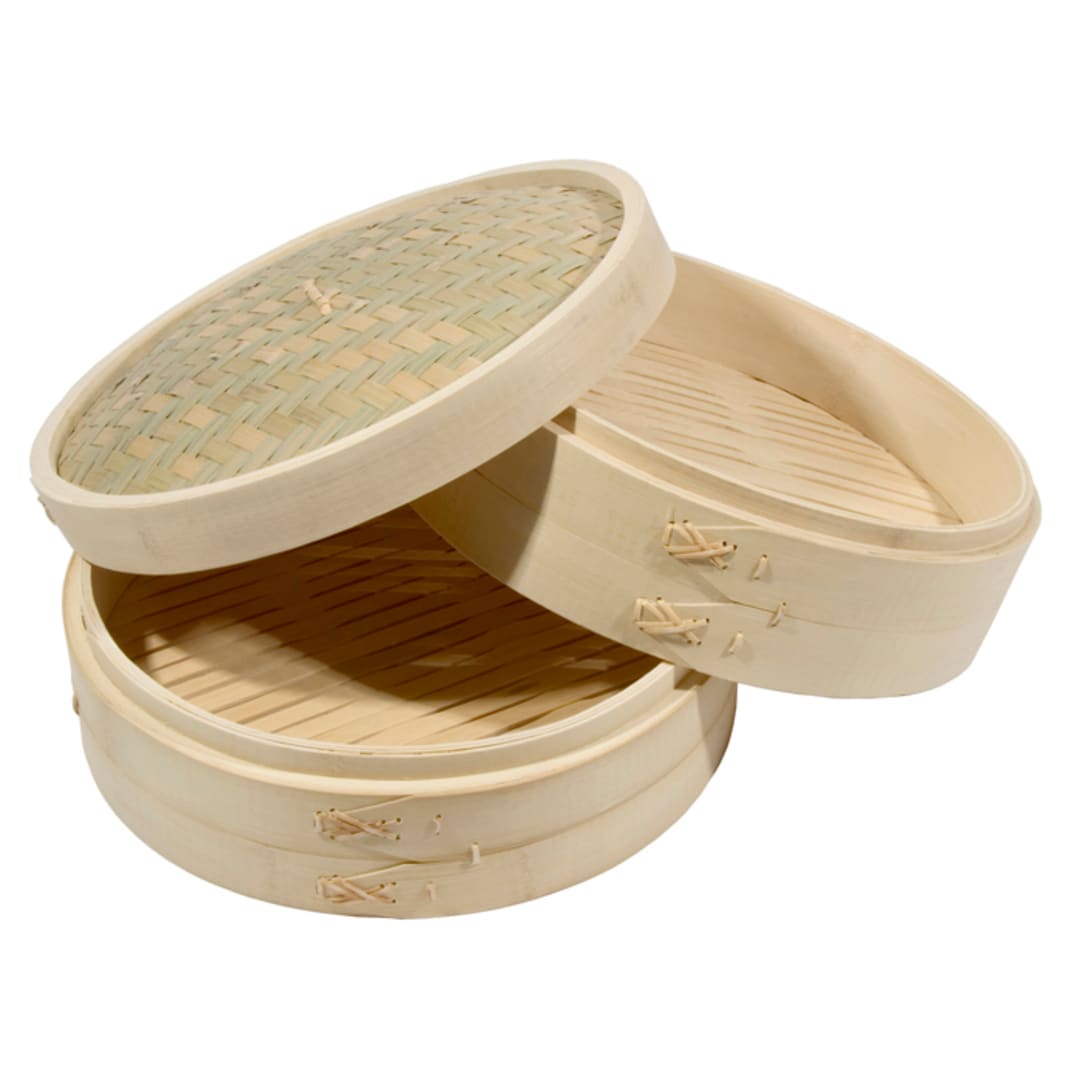 Town Food Service 34212 12" Bamboo Steamer Set