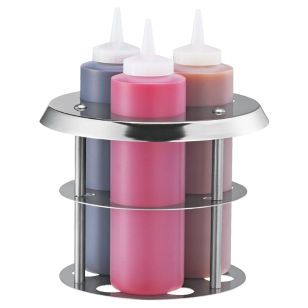 Server Products 86819 Triple Squeeze Bottle Holder With 3 Bottles