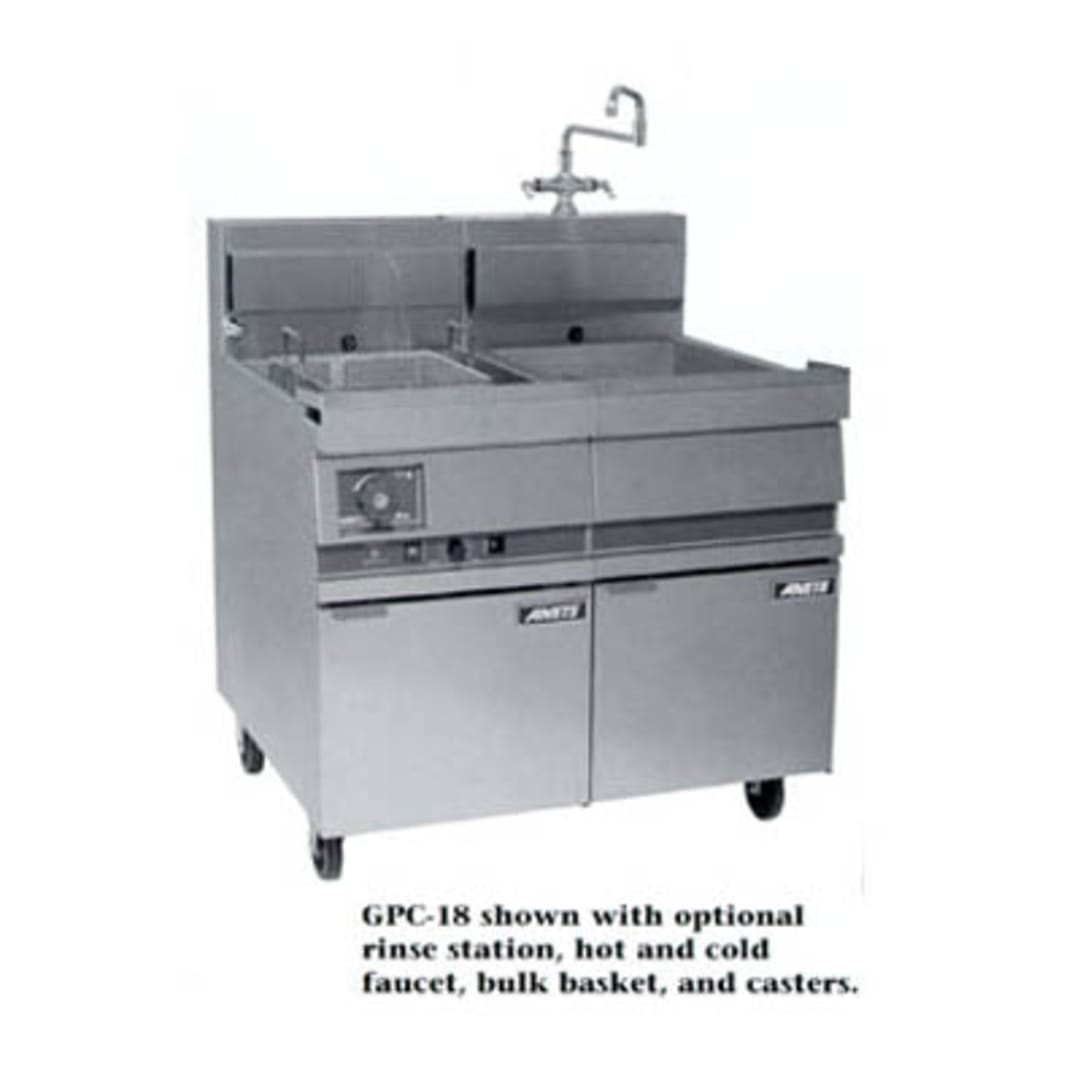 Stainless Steel 18"W Single Tank Gas Pasta Cooker
