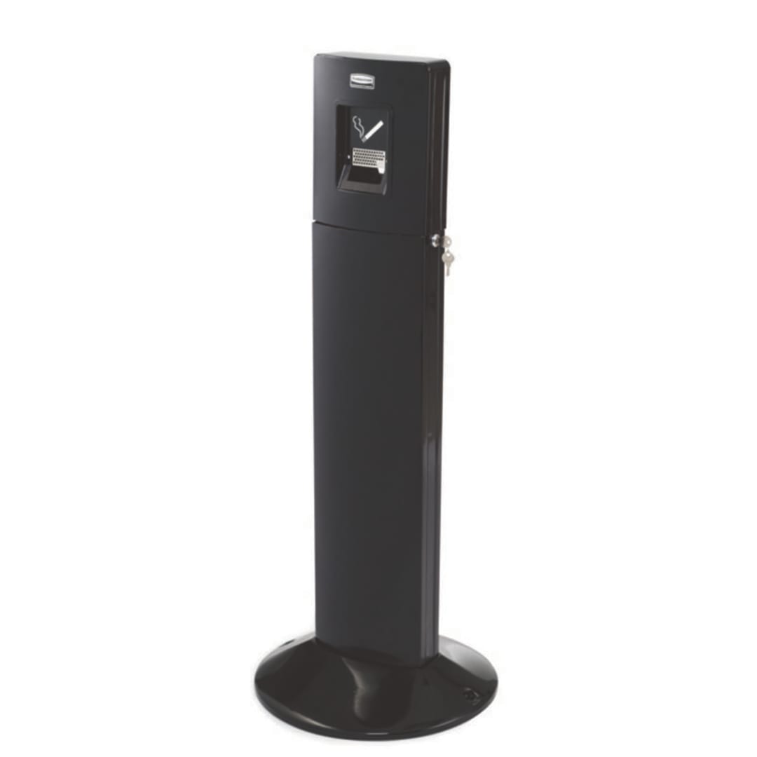 Rubbermaid FGR93400BK Black Metropolitan Smoke Tower