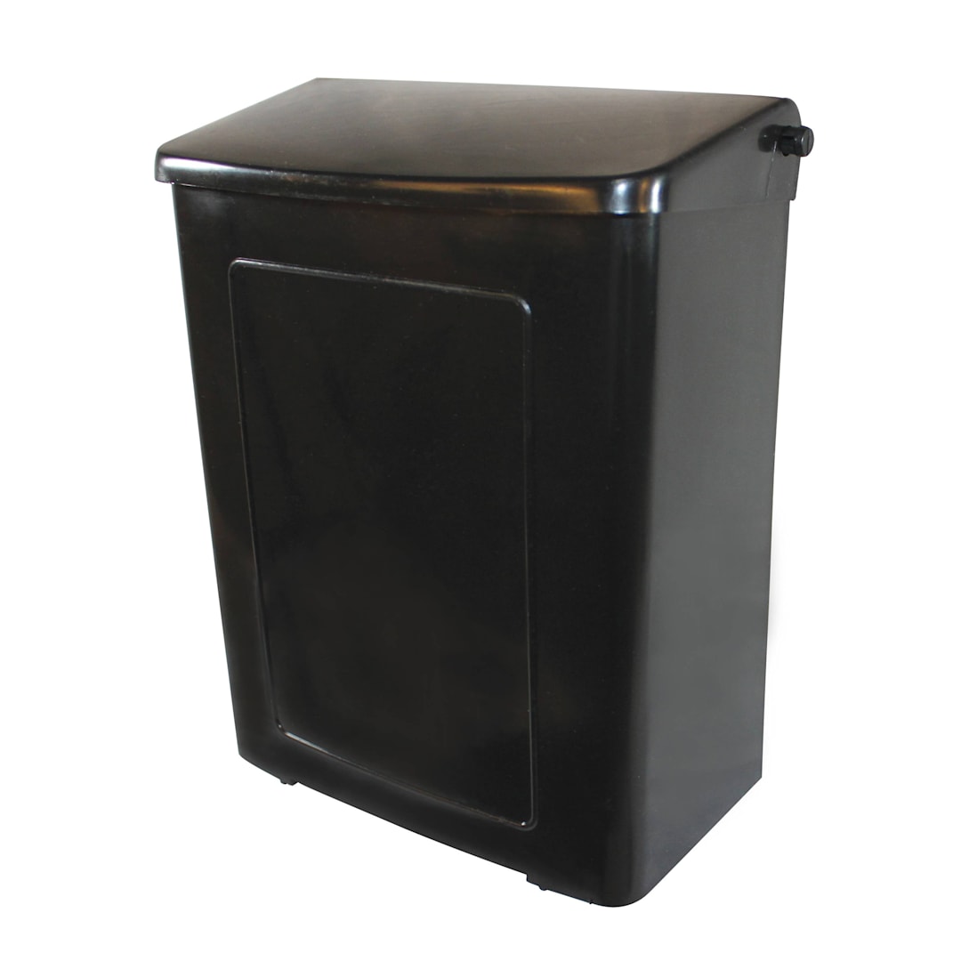 Hospeco Brands Group 1103 Safe-Use® Black Napkin Receptacle