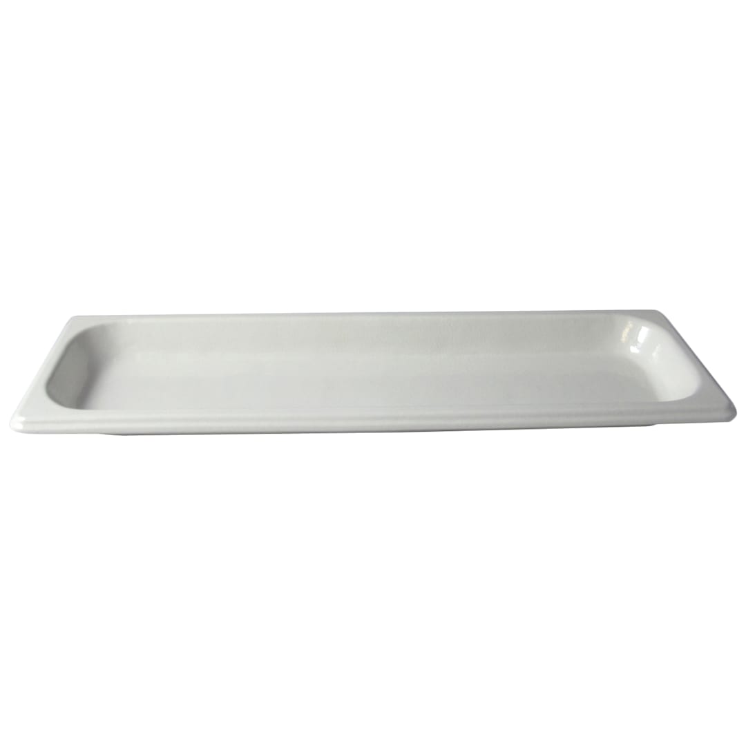 Bon Chef 5106 WHITE Sandstone 1/2 Size Long Food Pan