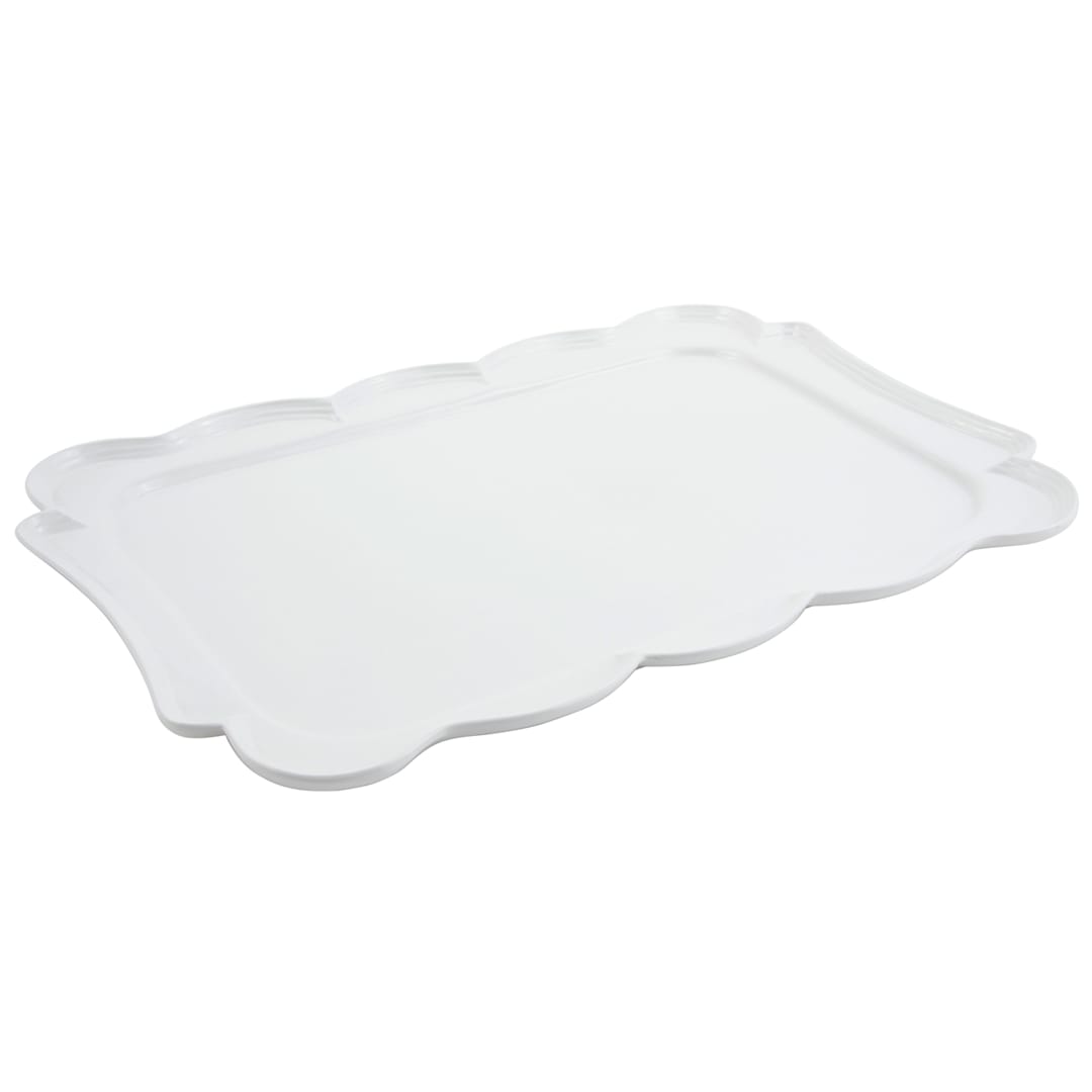 Bon Chef 2098 WHITE Sandstone Rect. 18 x 26" Queen Anne Platter