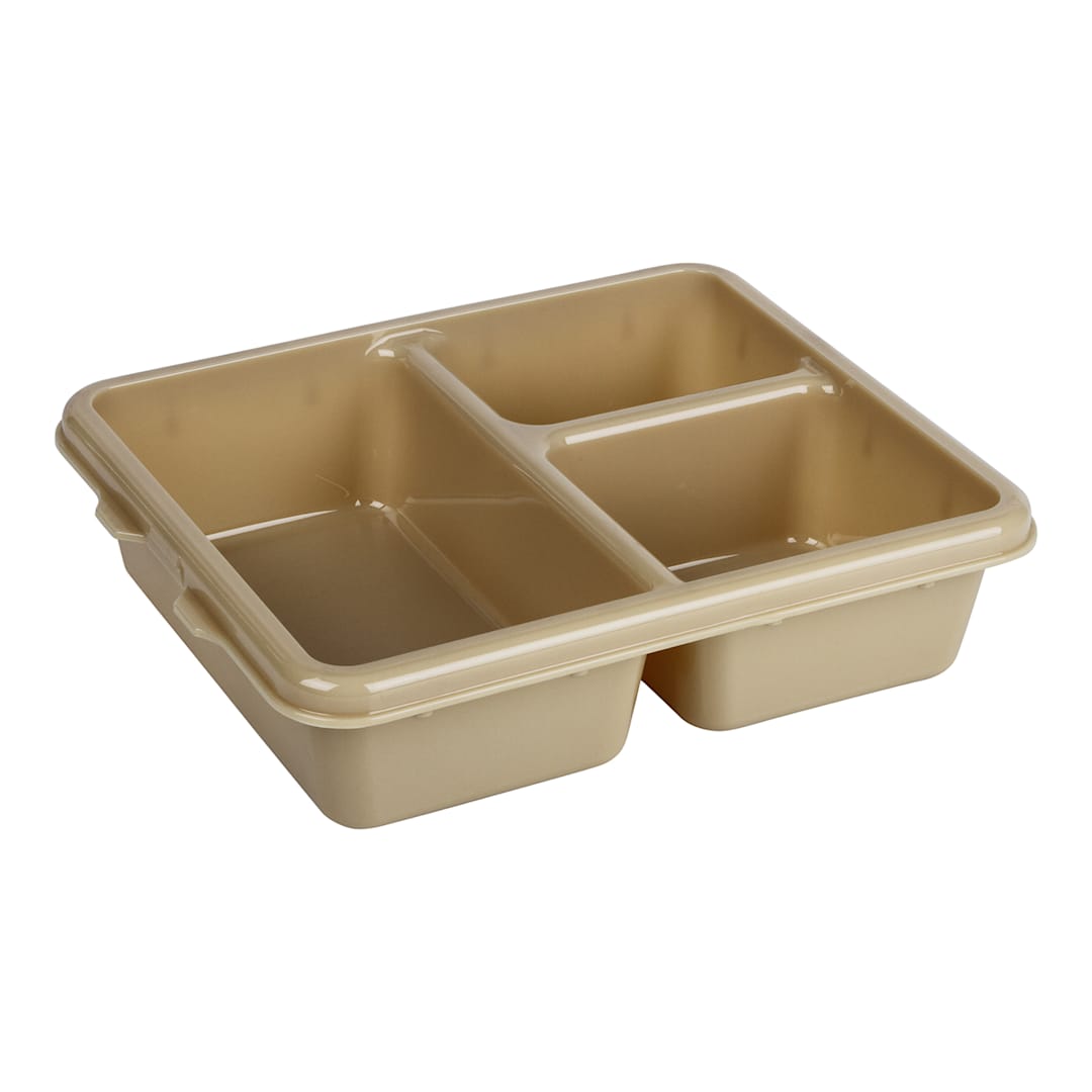 Cambro 9113CW133 Camwear Beige 3-Comp. Meal Delivery Tray