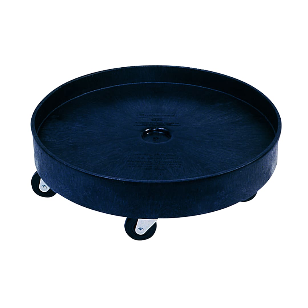 Rubbermaid FG265000BLA BRUTE Black Drum Dolly for 2655 Containers