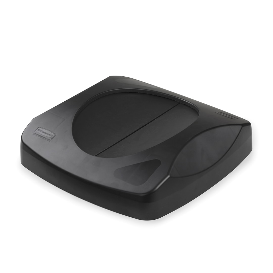Rubbermaid FG268988BLA Untouchable Blk Swing Top for 3568 / 3569