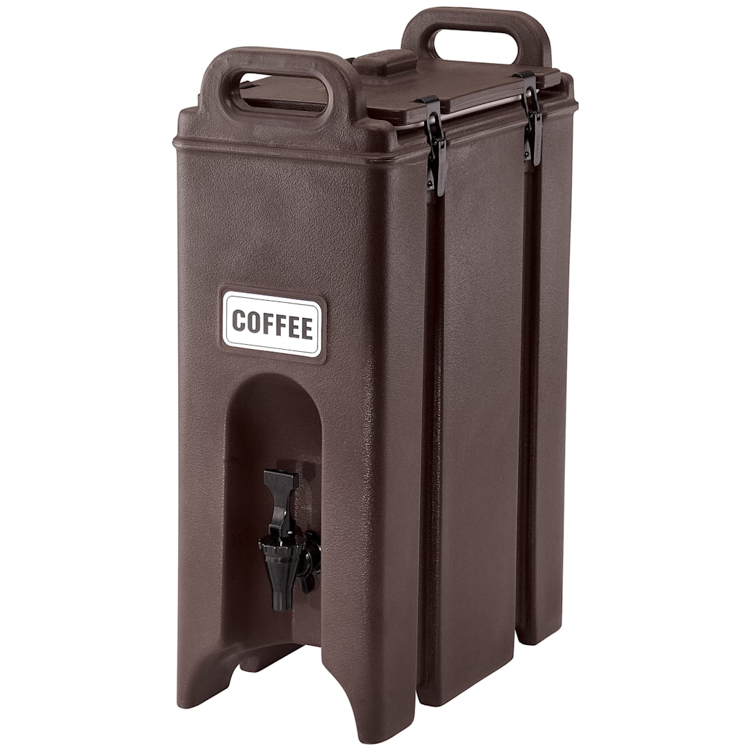 Cambro 500LCD131 Camtainer Brown 4.75 Gal. Insulated Beverage Server