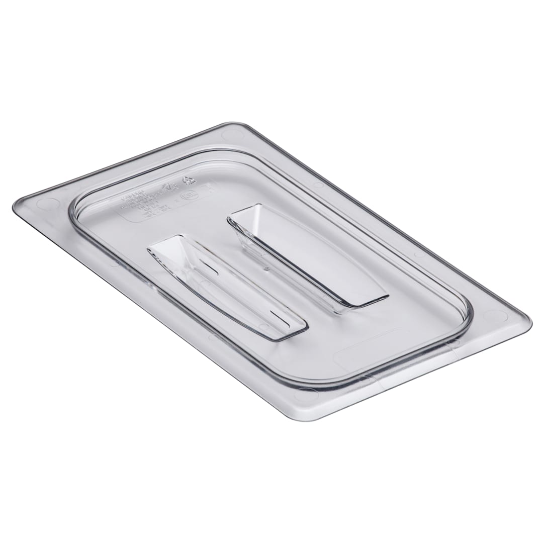Cambro 40CWCH135 Camwear Clear 1/4 Size Food Pan Cover with Handle