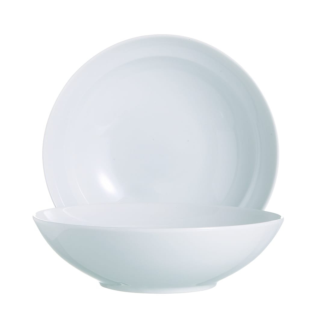Arcoroc R0908 Vintage White Porcelain 16.75 Oz. Cereal Bowl