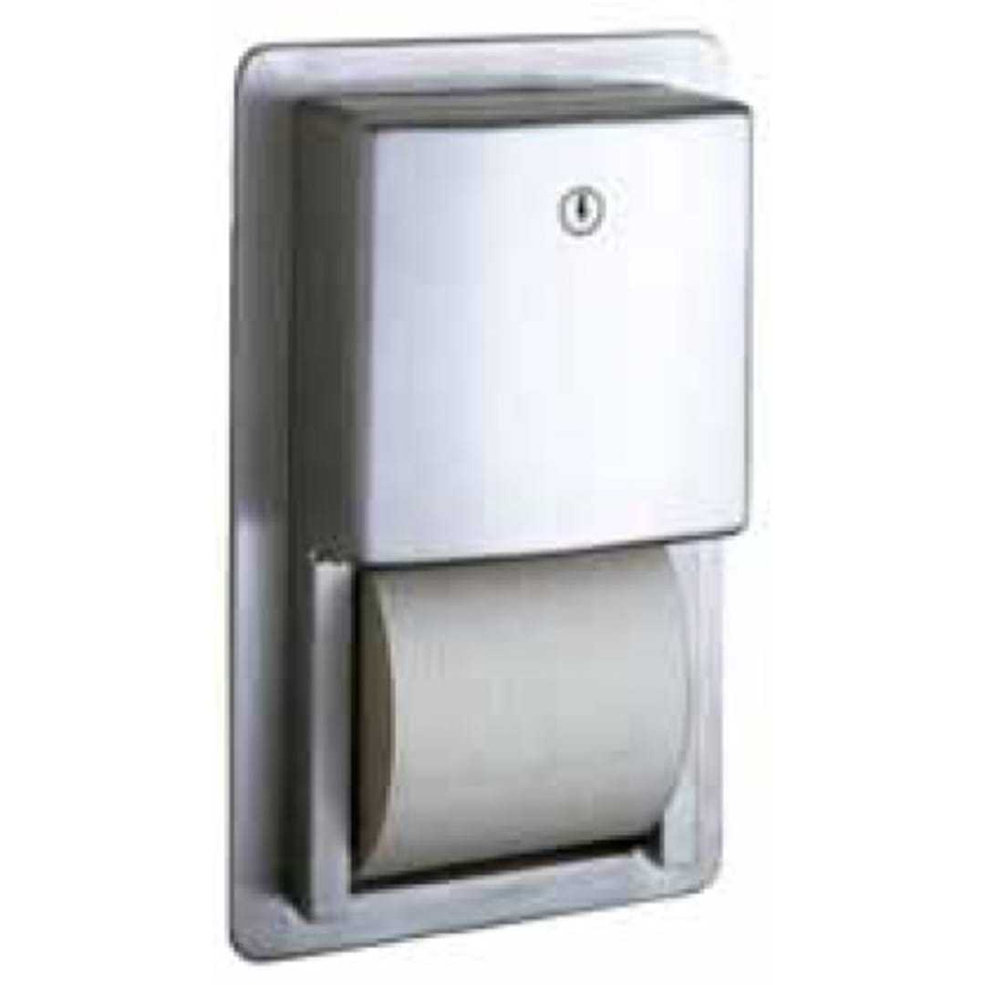 Bobrick B-4388 Stainless Recessed Multi Roll Toilet Tissue Dispenser