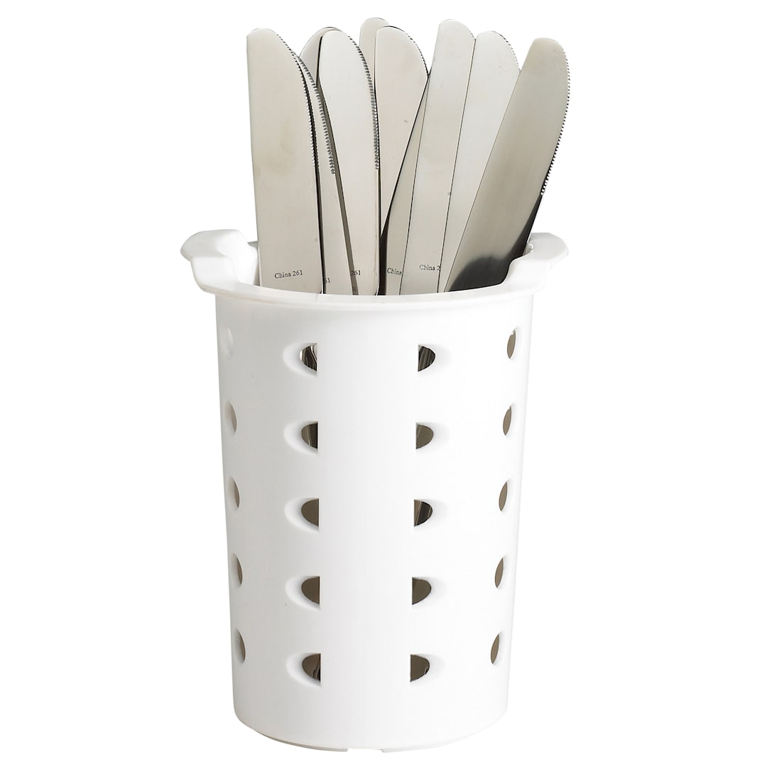 Cambro FWC56148 Camrack White Plastic Flatware Cylinder