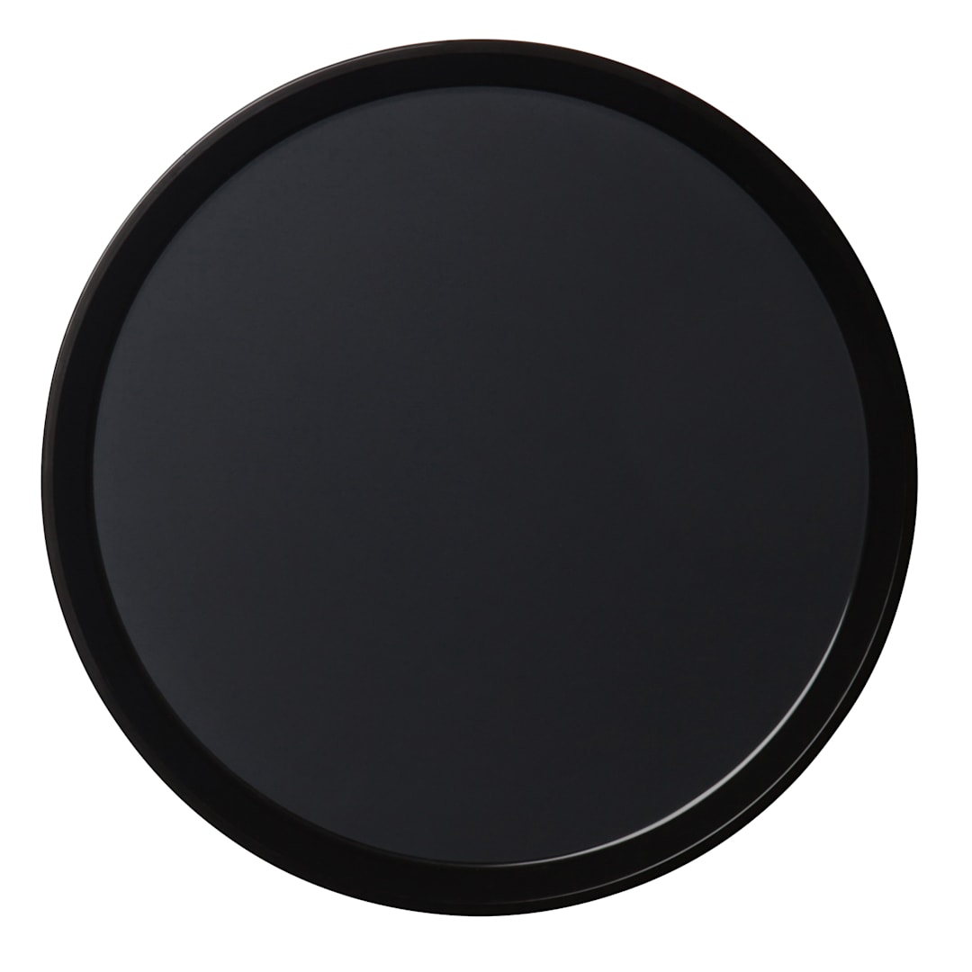 Cambro PT1400110 Black 14" Round Non-Skid Polytread Tray